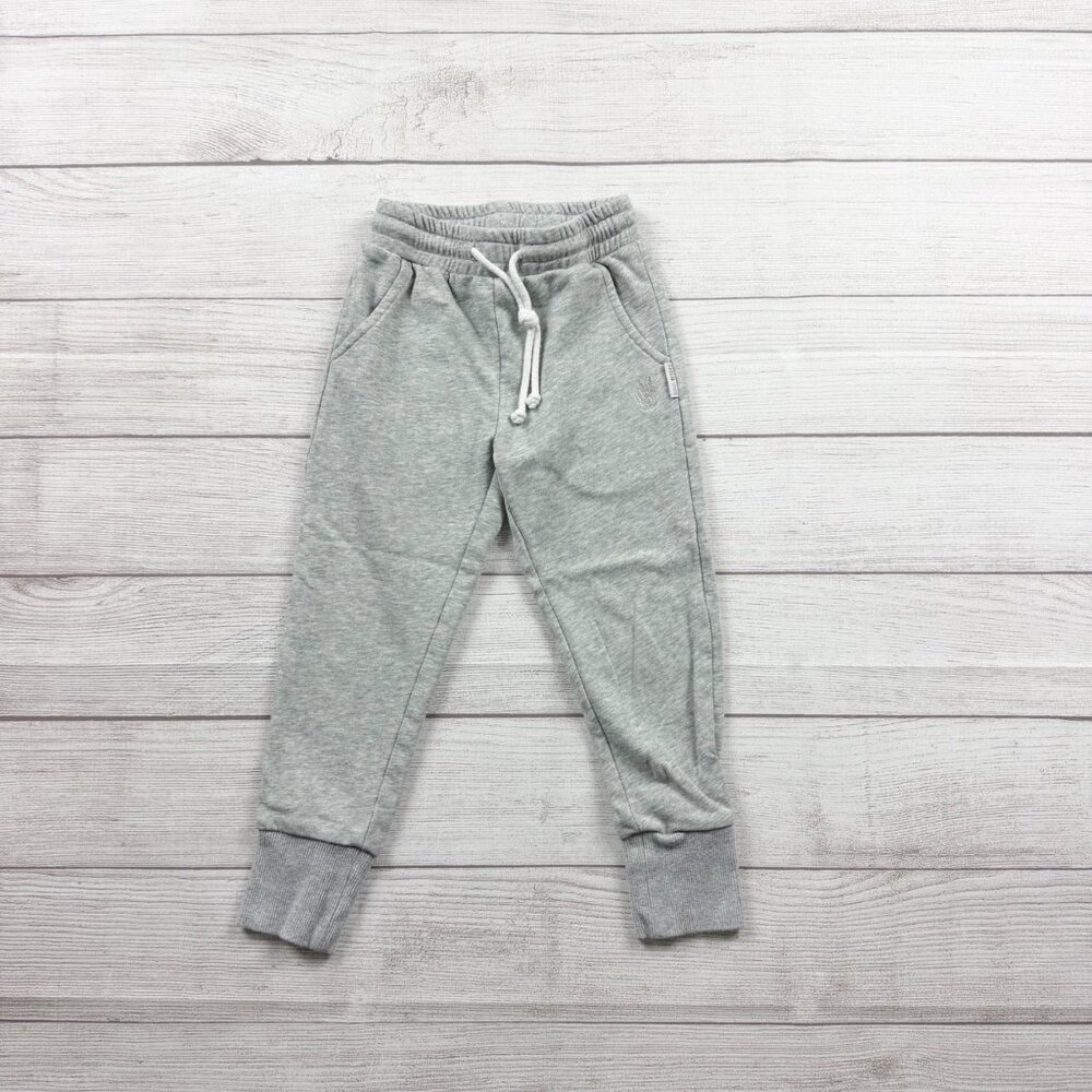 Little Wedgies Kids Jogger Sweatpants Gray Drawstring Cuffed Lounge Pants 4